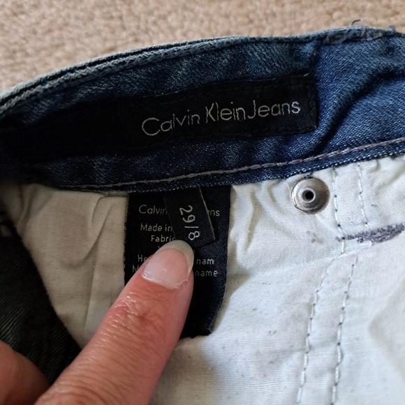 Calvin Klein Jeans Size 29 Blue Straight Leg Denim - Picture 7 of 14